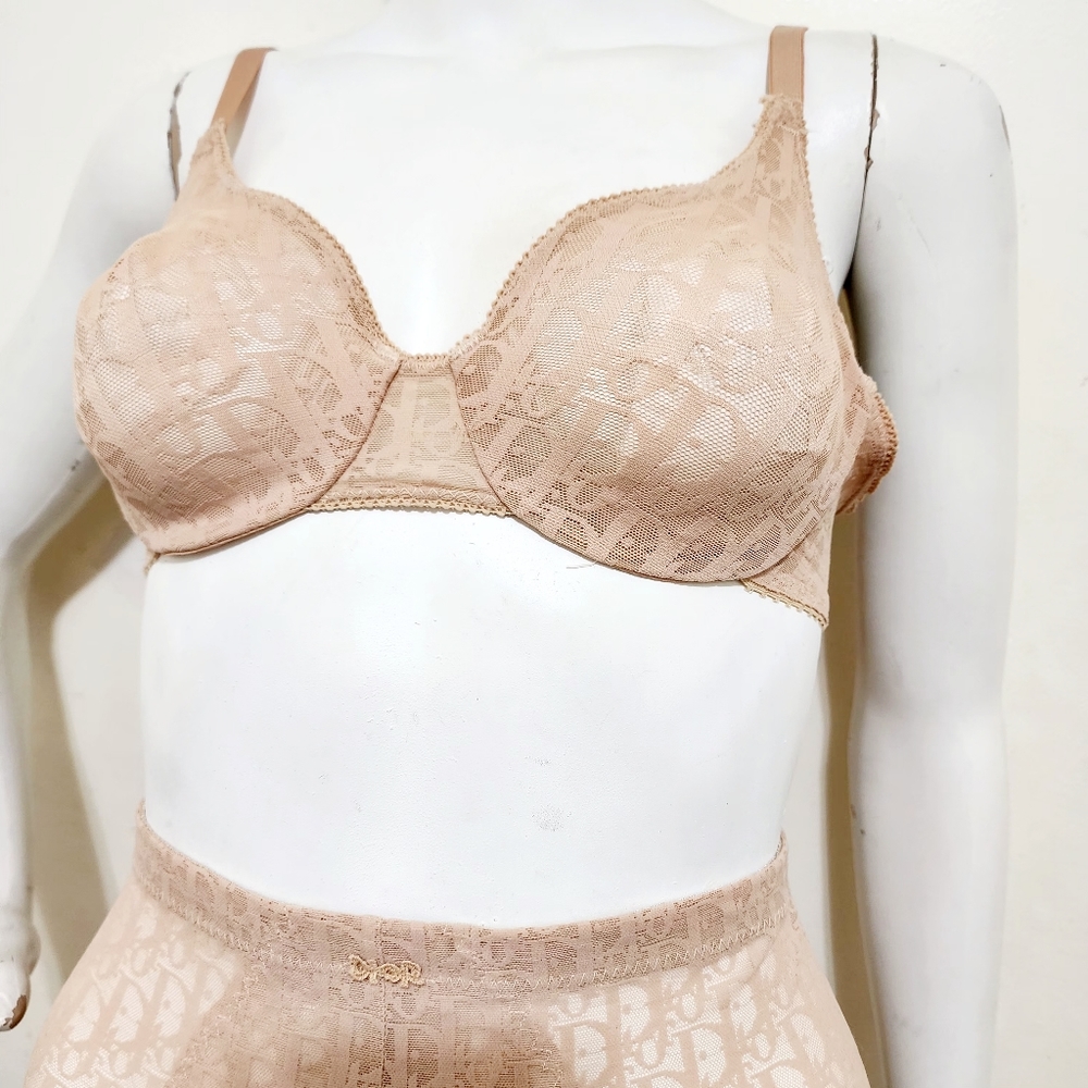 Christian Dior Monogram Logo Bra Set XS/SM - Picture 2 of 8